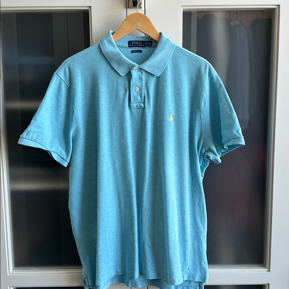 Ralph Lauren Sky Blue Custom Slim Fit Polo